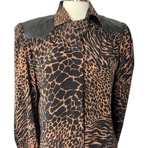Vintage Leopard Dress Shirt